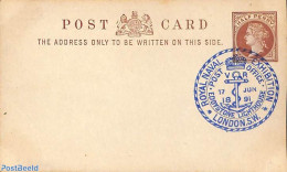 Great Britain 1891 Royal Naval Exhibition Postcard, Eddystone Lighthouse, Unused Postal Stationary, Various - Lighthou.. - Cartas & Documentos