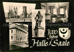73032342 Halle Saale Marktplatz Englandzimmer Im Haendelhaus Haendel Denkmal Hal - Halle (Saale)