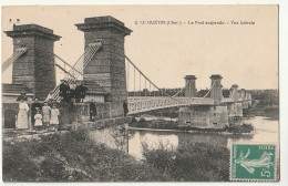 CPA 18 _ LE GUETIN / CUFFY (Cher) _ Le Pont Suspendu - Vue Latérale {S21-24} - Other & Unclassified