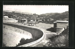 CPA Genissiat, Route Et Vue D`ensemble Du Barrage  - Génissiat