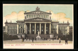 AK Berlin, Kgl. Schauspielhaus Mit Schillerdenkmal, Gendarmenmarkt  - Mitte