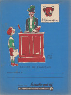 Protège Cahier - LA VACHE QUI RIT- Cahier De Français - Illustration Hervé Baille - Fromageries Bel - Autres & Non Classés