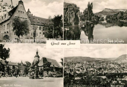 73031716 Jena Thueringen Universitaet Saale Mit Jenzig Markt Rathaus Stadtblick  - Jena