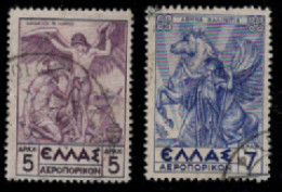 Grece Poste Aérienne N° 24 Et 25 Mythologie - Unused Stamps