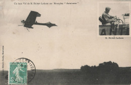 Aviation Un Beau Vol De Hubert Latham Sur Monoplan Antoinette CPA Cachet 1909 - ....-1914: Précurseurs