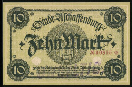 Notgeld Aschaffenburg, 10 Mark, Ortsansicht Vom Wasser Aus  - [11] Local Banknote Issues