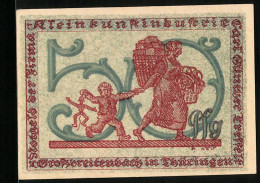 Notgeld Grossbreitenbach 192, 50 Pfennig, Mutter Mit Kind An Der Hand  - [11] Local Banknote Issues