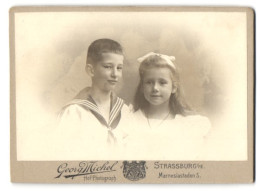 Photo Georg Michel, Strassburg I. E., Marnesiastaden 5, Günther Et Helene Breitenbach In Sonntagsgarderobe  - Anonyme Personen