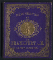 Leporello-Album 36 Lithographie-Ansichten Frankfurt / Main, Synagogen, Bundesschiessen 1887, Juden-Gasse, Panorama  - Lithographien
