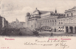 Warszawa Krakowskie Przedmiescie Horse Tram   P. Used 1903 - Poland