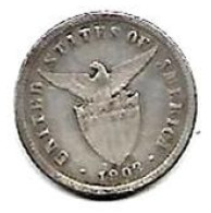 PHILIPPINES  US. Administration  10  Centavos  Eagle  KM165  Année 1903 Ag. 0.900 TTB - Philippines