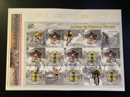 Enveloppe 1er Jour GF Soie "Centenaire Du Tour De France" - 28/06/2003 - BF59 - 3582/3583 - 2000-2009