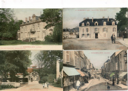 52 - Bourbonne Les Bains - Lot De 2 Cartes - Théâtre, Château, Grands Hôtels, Grande Rue, Temple, Parc,  Jeanne D'Arc - Bourbonne Les Bains