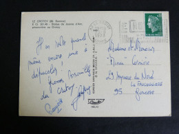 LE CROTOY - SOMME - FLAMME SUR MARIANNE CHEFFER - STATUE DE JEANNE D'ARC PRISONNIERE AU CROTOY - Mechanical Postmarks (Advertisement)