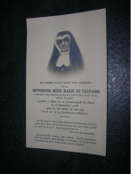 Image Pieuse Santini Faire Part De Décès Reverende Mere Marie Du Calvaire A Paris 1938 - Images Religieuses