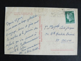 MERS LES BAINS - SOMME - FLAMME SUR MARIANNE CHEFFER - COUCHER DE SOLEIL SUR LE PHARE DU TREPORT - Mechanical Postmarks (Advertisement)