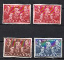 Grece N° 0780 à 783 * Centenaire De La Dynastie (Voir Détail) - Unused Stamps