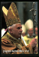 AK Papst Benedikt XVI Mit Mitra Und Ferula  - Papes