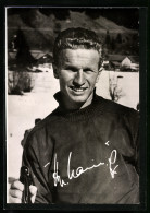 AK Hans Peter Lanig, Olympia 5. In Der Abfahrt 1959, Goldener Ski Von Deutschland  - Deportes De Invierno