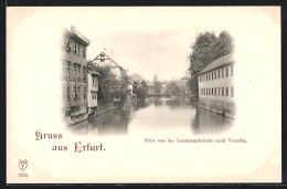 AK Erfurt, Blick Von Der Lehmannsbrücke Nach Venedig  - Erfurt