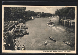 AK Treptow, Blick Von Der Abteibrücke Auf Die Spree  - Treptow