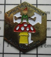 912B Pin's Pins / Beau Et Rare / MARQUES / LUTIN ! CHAMPIGNON SOCIETE DES AUTOROUTES PARIS RHIN RHONE - Merken