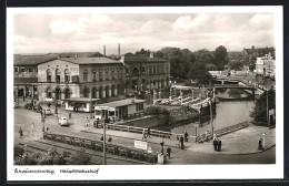 AK Braunschweig, Autos Und Passanten Am Hauptbahnhof  - Braunschweig