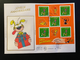 Enveloppe 1er Jour GF Soie "Bloc Anniversaire - Marsupilami" - 31/05/2003 - BF58 - 3569 - André Franquin - 2000-2009