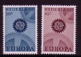 NIEDERLANDE MI-NR. 878-879 Y POSTFRISCH(MINT) EUROPA 1967 ZAHNRÄDER - 1967