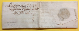 1577  SENIGALLIA  LETTERA COMPLETA DI TESTO X PS CON SEGNI DI PERCORSO - 1. ...-1850 Prefilatelia
