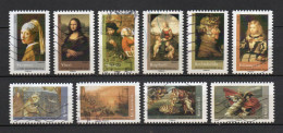 - FRANCE Adhésifs N° 150/59 Oblitérés - Série Complète CHEFS D'OEUVRE DE LA PEINTURE 2008 (10 Timbres) - - Usati