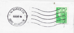 Redresseuse NEC De Nantes CTC - Enveloppe Entière - Maschinenstempel (Sonstige)