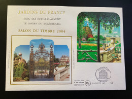 Enveloppe 1er Jour GF Soie "Jardins De France" - 27/09/2003 - BF62 - 3606/3607 - 2000-2009