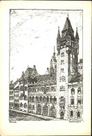 11622982 Basel BS Rathaus Kuenstlerkarte Basel BS - Other & Unclassified