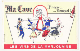 Buvard 20.9 X 13.5 Les Vins De La MARJOLAINE  Ma Cave Ronde Des Régions De France - Drank & Bier