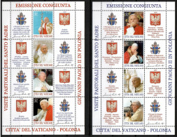 Vatican City 2004 Mi Sheet 1474-1481 MNH  (ZE2 VTCark1474-1481) - Papi