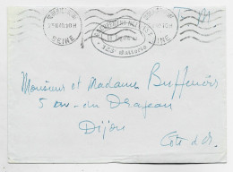 LETTRE FM ST DENIS S SEINE 23.II.1940 SEINE + CACHET BLEU GROUPEMENT NORD EST 123E BATTERIE - WW II