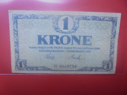 DANEMARK 1 KRONE 1920 Circuler (B.33) - Dinamarca