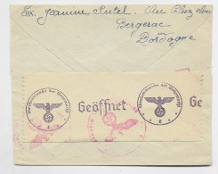 FRANCE PETAIN MERCURE LETTRE  BRIEF BERGERAC DORDOGNE 7.XII.1943 CROIX ROUGE GENEVE CENSURE NAZI - Guerra Del 1939-45