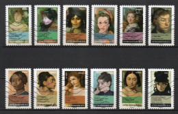 - FRANCE Adhésifs N° 674/85 Oblitérés - Série Complète PORTRAITS DE FEMMES DANS LA PEINTURE 2012 (12 Timbres) - - Usados