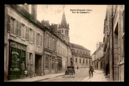 18 - ST-FLORENT - RUE DU COMMERCE - TABAC PRUDHOMME EDITEUR DE LA CARTE - Saint-Florent-sur-Cher