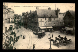 18 - BOURGES - PLACE PLANCHAT ET RUE DU COMMERCE A VOL D'OISEAU - BANQUE SOCIETE GENERALE - Bourges