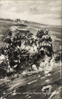 Artiste CPA Kavalleriepatrouille, Feindliches Flugzeug Beschlagnahmend, I. WK, Ulan - Autres & Non Classés