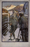 Artiste CPA Deutsches Alpenkorps, Soldaten Beim Ausheben Eines Schützengrabens, Alpenkrieg 1. WK - Otros & Sin Clasificación