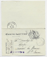 CARTE LETTRE FRM DRAPEAUX GONSANS DOUBS 1915 POUR HAUTE SAONE + GRIFFE VIOLETTE LE VAGUEMESTRE - Oorlog 1914-18