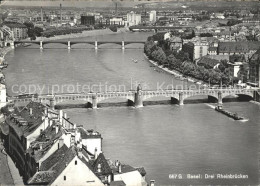 11622647 Basel BS Rheinbruecken Fliegeraufnahme Basel BS - Andere & Zonder Classificatie