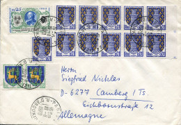 Lettre Pour L'Allemagne - 18 Novembre 1970 - Affranchissement Composé - Lettres & Documents