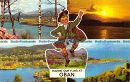 R072441 Having Our Fling At Oban. Multi View. Photo Precision. 1977 - World