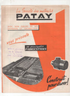 Lyon (69) Cataloque MOTEURS PATAY   (4p Illustrées, Paper Fin  (PPP47362) - Advertising