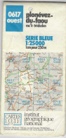 Carte IGN 1/25000 - Plonévez Du Faou - 0617 Ouest - édition De 1986 - Mapas Topográficas